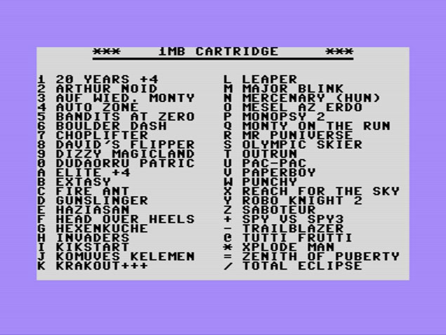 Commodore 16/116/Plus 4 1MB-os Cartridge Juhász Jácint fejlesztés