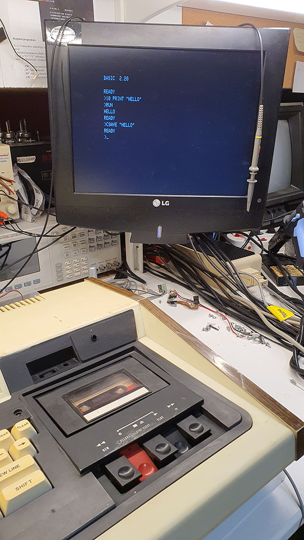 Commodore Szerviz és Restaurátor | HT első lépések, HT-1080Z harmadik változat, írt BASIC program mentése